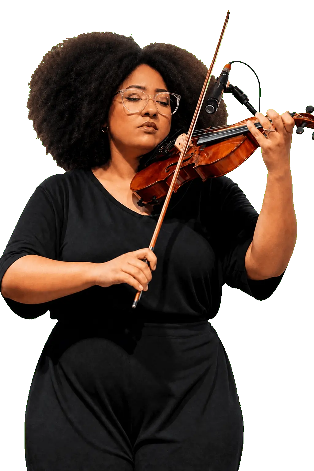 Violinista em apresentação